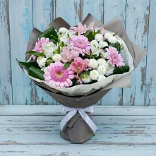 Букет цветов из:  Герберы, Альстромерии и Хризантемы в Стародубском