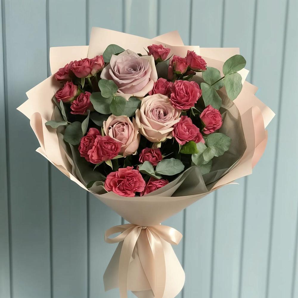 Букет цветов из: Гвоздики и Розы в Стародубском