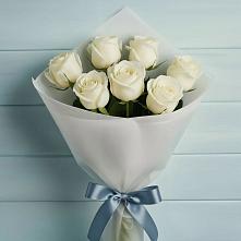 Букет 7 Белых роз Эдлесс Лав в Стародубском