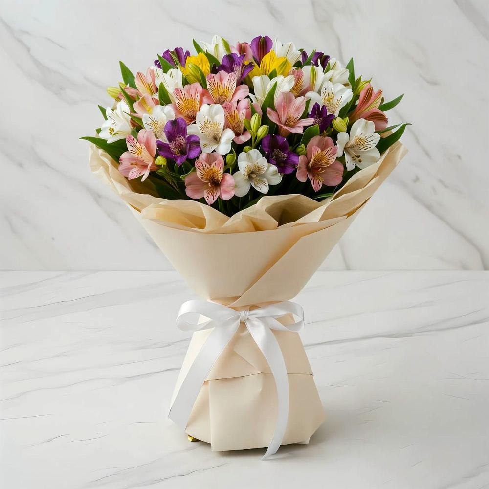 Букет цветов из: Альстромерии в Стародубском