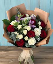 Букет цветов из:  Розы и Альстромерии в Стародубском