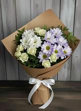 Букет цветов из:  Хризантемы и Розы #REPLACE_PRED# Стародубском