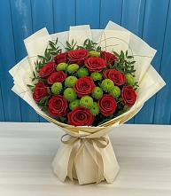 Букет цветов из:  Розы и Хризантемы #REPLACE_PRED# Стародубском