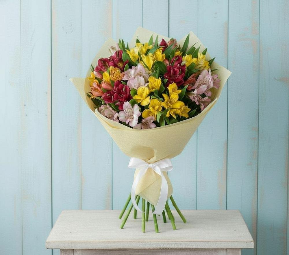 Букет цветов из: Альстромерии в Стародубском