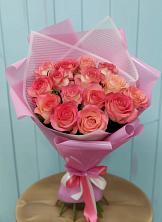 Букет 15 Розовых роз Равель в Стародубском