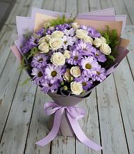 Букет цветов из:  Хризантемы и Розы в Стародубском