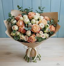 Букет цветов из:  Альстромерии и Розы в Стародубском